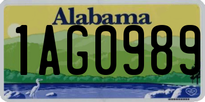 AL license plate 1AG0989