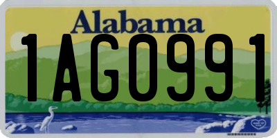 AL license plate 1AG0991