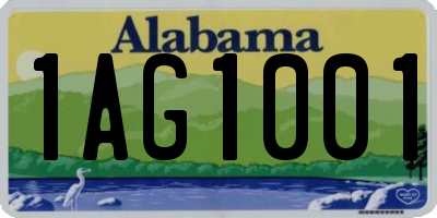 AL license plate 1AG1001