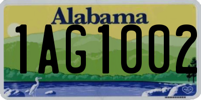 AL license plate 1AG1002