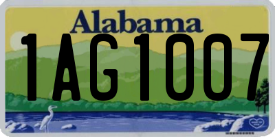 AL license plate 1AG1007