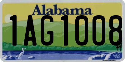 AL license plate 1AG1008