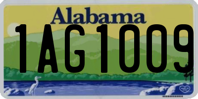 AL license plate 1AG1009
