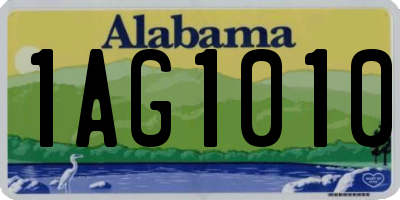AL license plate 1AG1010
