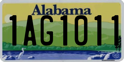 AL license plate 1AG1011