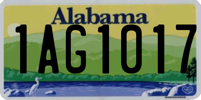 AL license plate 1AG1017