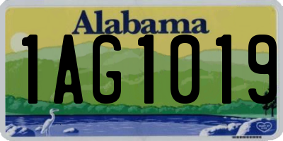 AL license plate 1AG1019