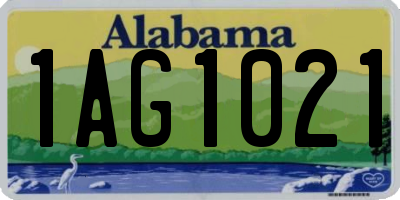 AL license plate 1AG1021