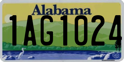 AL license plate 1AG1024