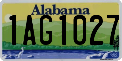 AL license plate 1AG1027