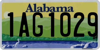 AL license plate 1AG1029