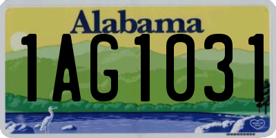 AL license plate 1AG1031