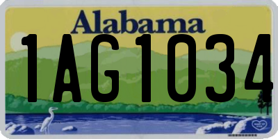 AL license plate 1AG1034