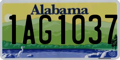 AL license plate 1AG1037