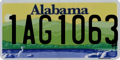 AL license plate 1AG1063