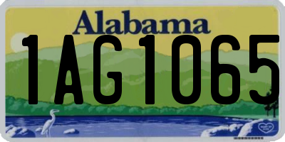 AL license plate 1AG1065