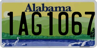 AL license plate 1AG1067