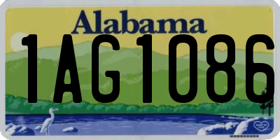 AL license plate 1AG1086