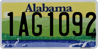 AL license plate 1AG1092