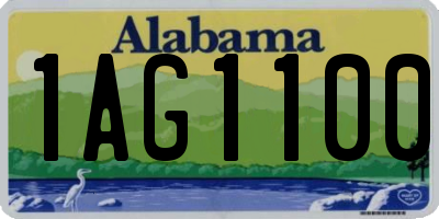 AL license plate 1AG1100