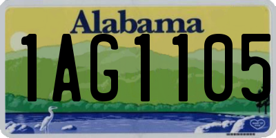 AL license plate 1AG1105