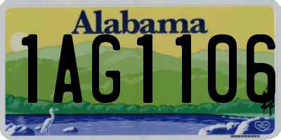 AL license plate 1AG1106