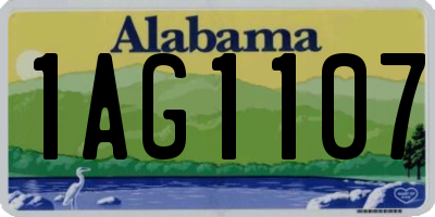 AL license plate 1AG1107