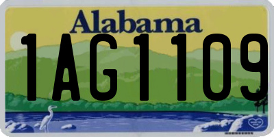 AL license plate 1AG1109