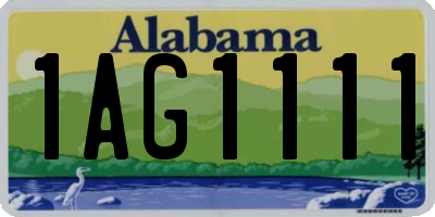 AL license plate 1AG1111