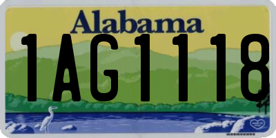 AL license plate 1AG1118