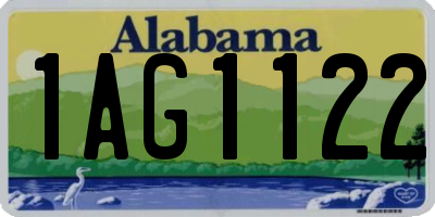 AL license plate 1AG1122