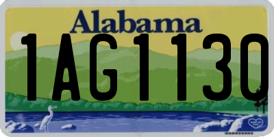 AL license plate 1AG1130