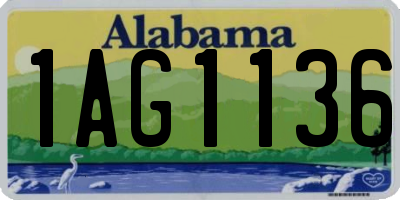 AL license plate 1AG1136