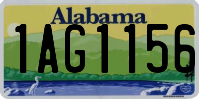 AL license plate 1AG1156