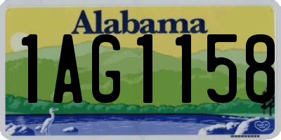 AL license plate 1AG1158