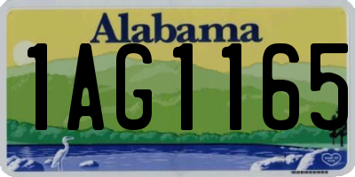 AL license plate 1AG1165