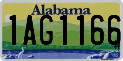 AL license plate 1AG1166