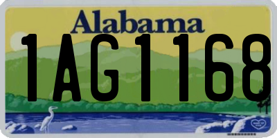 AL license plate 1AG1168