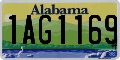 AL license plate 1AG1169