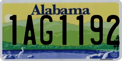 AL license plate 1AG1192