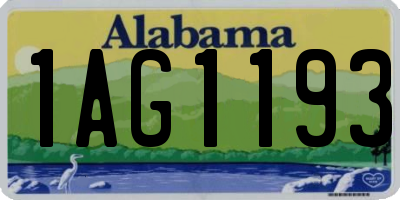 AL license plate 1AG1193