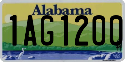 AL license plate 1AG1200