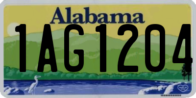 AL license plate 1AG1204