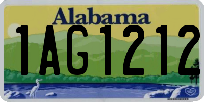 AL license plate 1AG1212