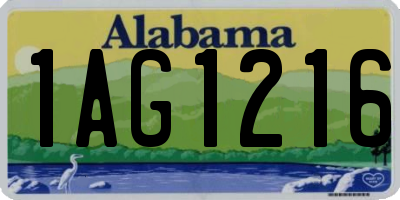 AL license plate 1AG1216