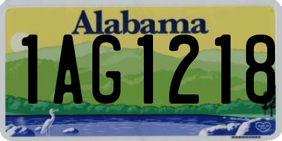 AL license plate 1AG1218