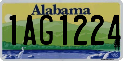 AL license plate 1AG1224