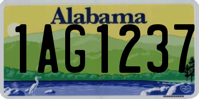 AL license plate 1AG1237