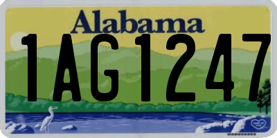 AL license plate 1AG1247