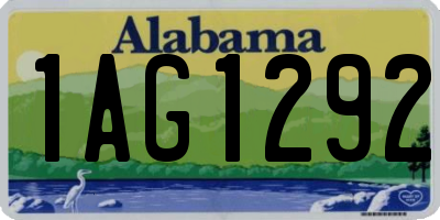 AL license plate 1AG1292